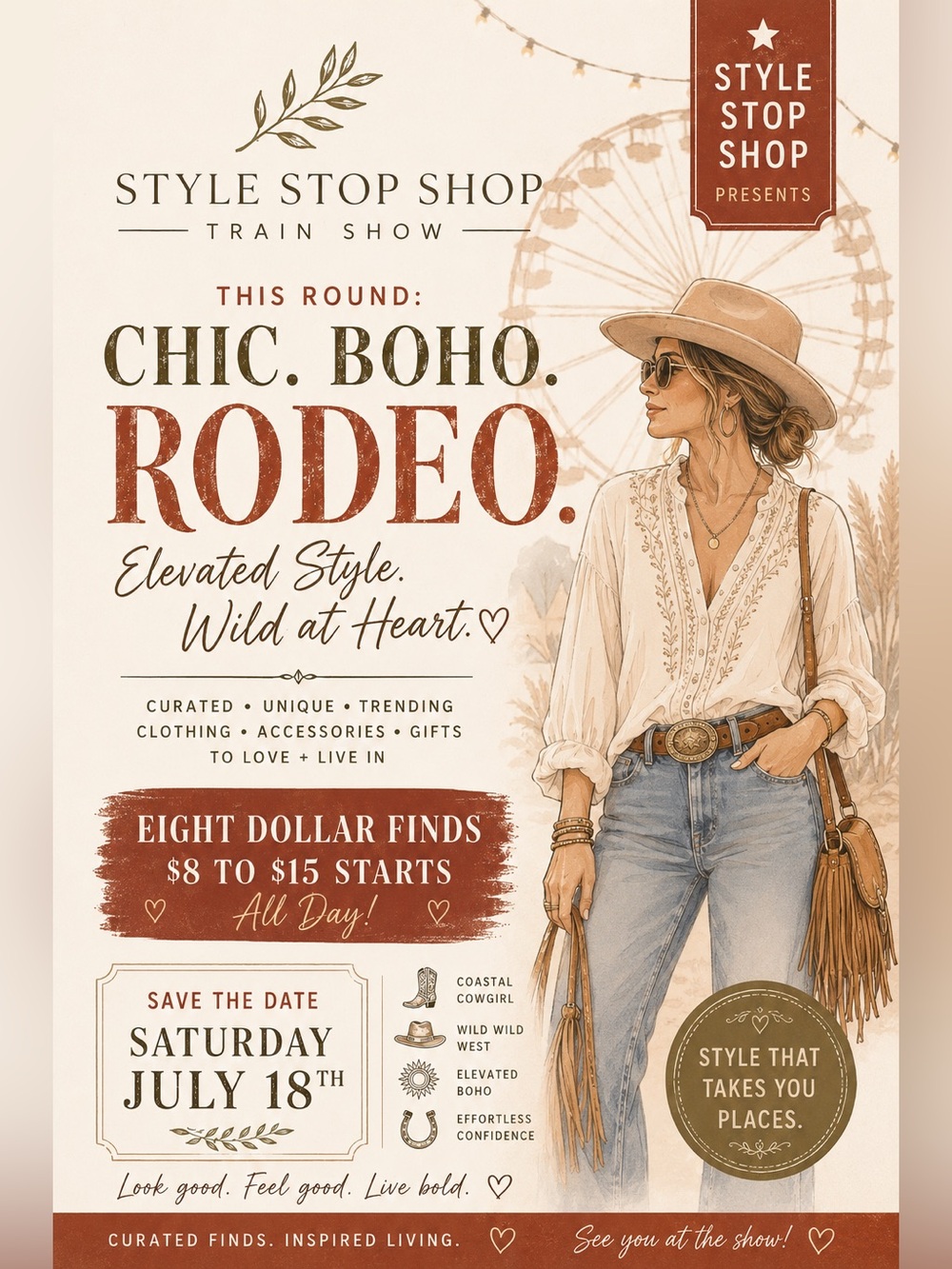 Hot Mama! Style Stop Shop Monthly Train Show Flyer! - Picture 3 of 3